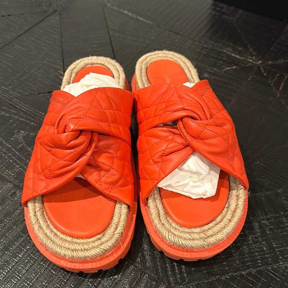 Orange dior Sandles